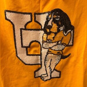 University of Tennessee women’s short sleeve sequin Smokey top NWT